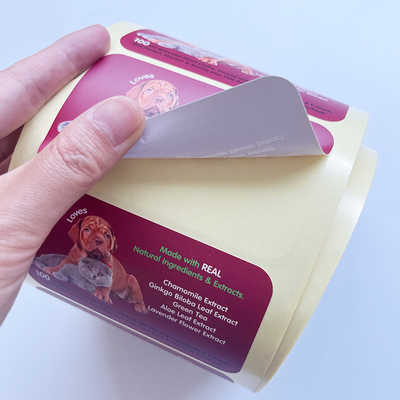 La coutume de papier enduite d'autocollants de joint de bourreur de vinyle d'animal familier a imprimé