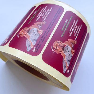 La coutume de papier enduite d'autocollants de joint de bourreur de vinyle d'animal familier a imprimé