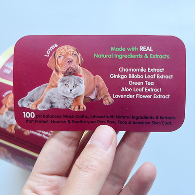 La coutume de papier enduite d'autocollants de joint de bourreur de vinyle d'animal familier a imprimé