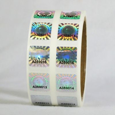 autocollants en mouvement d'hologramme de sécurité de râper 3D de 2 * de 3cm 2D