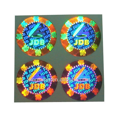 Autocollants d'hologramme de sécurité de couleur d'ISO9001 2008 CMYK pour le certificat