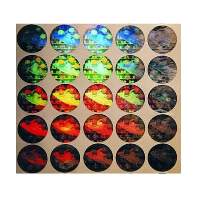 Autocollants d'hologramme de sécurité de couleur d'ISO9001 2008 CMYK pour le certificat