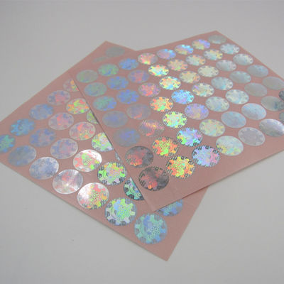 Autocollants d'hologramme de sécurité de forme ronde, autocollants véritables d'hologramme
