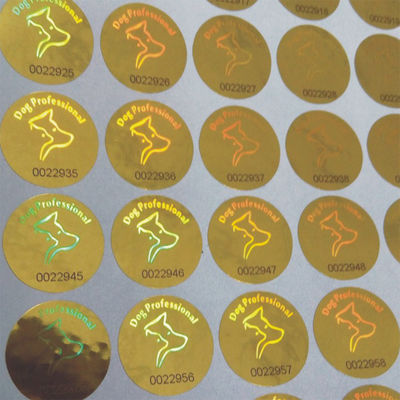 Autocollants d'hologramme de sécurité de forme ronde, autocollants véritables d'hologramme