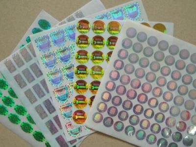 Autocollants d'hologramme de sécurité de forme ronde, autocollants véritables d'hologramme