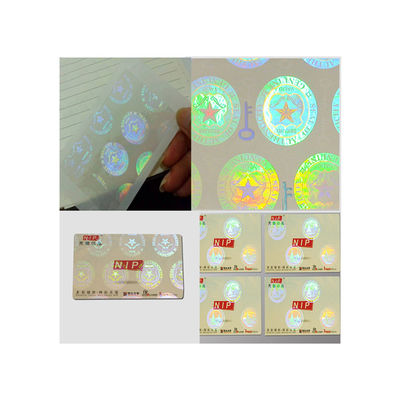 L'identification faite sur commande de formes a découpé les autocollants avec des matrices transparents d'hologramme, autocollants inaltérables d'hologramme