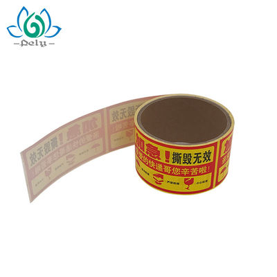 Deux couches de rectangle Logo Printing Linerless Labels fait sur commande
