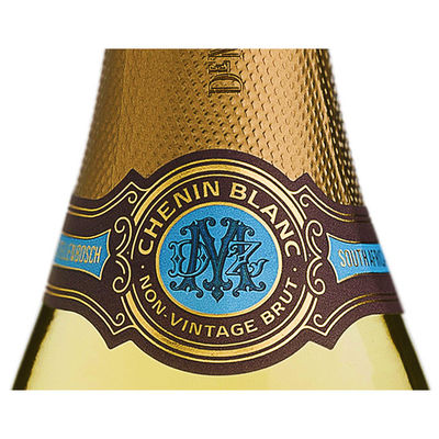 Labels adhésifs imperméables de cou de bouteille à bière d'hologramme d'autocollant de label de cou de bouteille de vin de vinyle