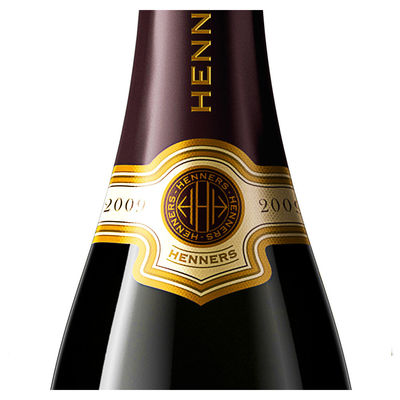 Labels adhésifs imperméables de cou de bouteille à bière d'hologramme d'autocollant de label de cou de bouteille de vin de vinyle
