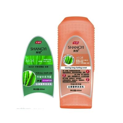 Labels imperméables de couleur de Pely CMYK pour des bouteilles de shampooing