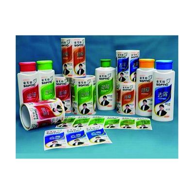 Labels imperméables de couleur de Pely CMYK pour des bouteilles de shampooing