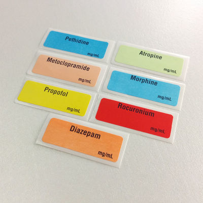 Étiquettes de mise en garde de médicament de couleur de BOPP CMYK, étiquettes de mise en garde sur des médicaments délivrés sur ordonnance
