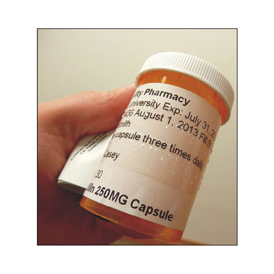 Étiquettes de mise en garde de médicament de couleur de BOPP CMYK, étiquettes de mise en garde sur des médicaments délivrés sur ordonnance