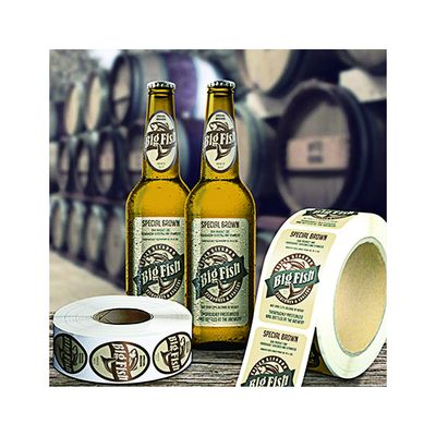 Autocollant en plastique imprimé de label de bouteille de vin de Logo Self Adhesive Stickers Food