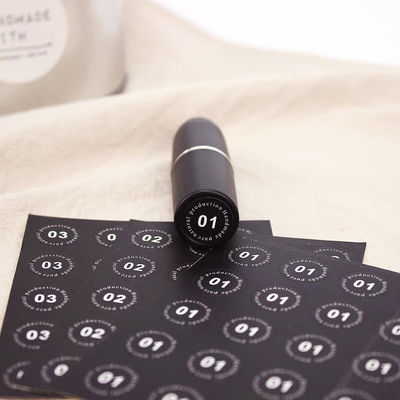 Labels imprimés par feuille d'or d'autocollants de joint de bourreur d'huile essentielle de parfum de rouge à lèvres