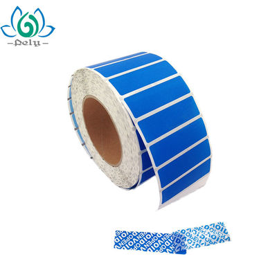 Service d'ODM labels évidents de degré de sécurité de bourreur de couleur de 8,5 x de 2.2cm Pantone