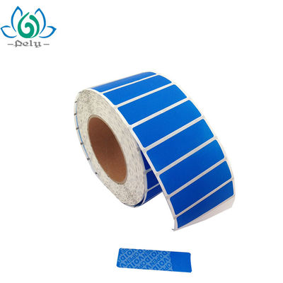 Service d'ODM labels évidents de degré de sécurité de bourreur de couleur de 8,5 x de 2.2cm Pantone