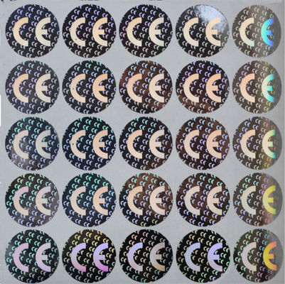 Autocollants olographes étanches à l'humidité d'aluminium de carte d'identification, autocollants 3D olographes