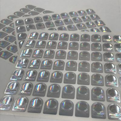 Autocollants olographes étanches à l'humidité d'aluminium de carte d'identification, autocollants 3D olographes