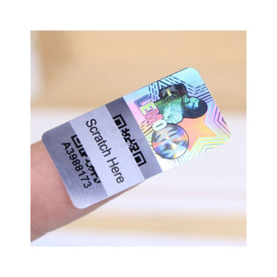 Labels de Matte Lamination Tamper Evident Security, autocollants olographes transparents