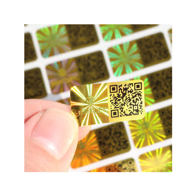 Labels de Matte Lamination Tamper Evident Security, autocollants olographes transparents
