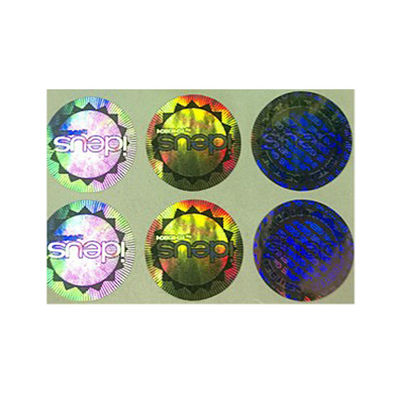 Labels de Matte Lamination Tamper Evident Security, autocollants olographes transparents