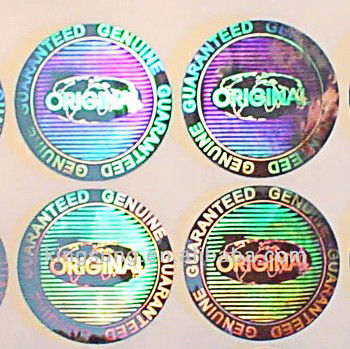 Autocollant d'hologramme d'argent de couleur d'ISO9001 2008 CMYK, autocollants faits sur commande d'hologramme de sécurité