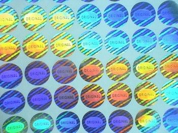 Autocollant d'hologramme d'argent de couleur d'ISO9001 2008 CMYK, autocollants faits sur commande d'hologramme de sécurité