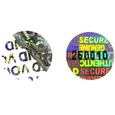 Adaptez les labels aux besoins du client de sécurité de Logo Die Cut Tamper Evident