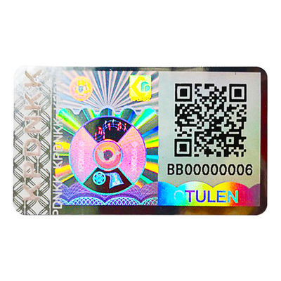 Labels évidents de degré de sécurité de bourreur d'hologramme de Code QR de vinyle