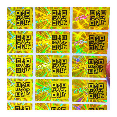 Labels évidents de degré de sécurité de bourreur d'hologramme de Code QR de vinyle