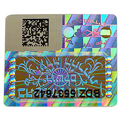 Labels évidents de degré de sécurité de bourreur d'hologramme de Code QR de vinyle