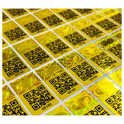 Labels évidents de degré de sécurité de bourreur d'hologramme de Code QR de vinyle