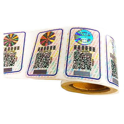 Labels évidents de degré de sécurité de bourreur d'hologramme de Code QR de vinyle