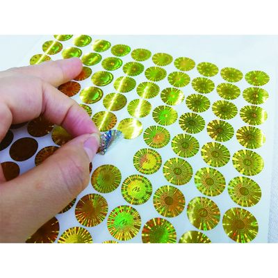 Oilproof imperméabilisent les labels évidents de degré de sécurité de bourreur de l'hologramme 3D