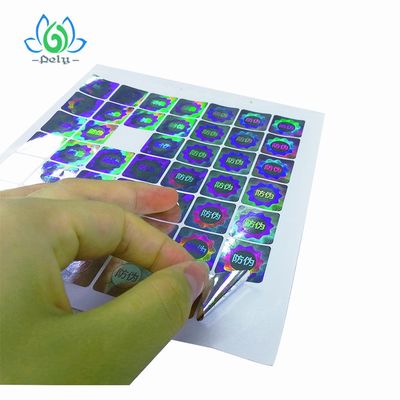Labels de code barres inaltérables argentés d'Anticounterfeiting Goil 3D