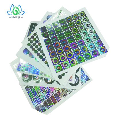 Labels de code barres inaltérables argentés d'Anticounterfeiting Goil 3D