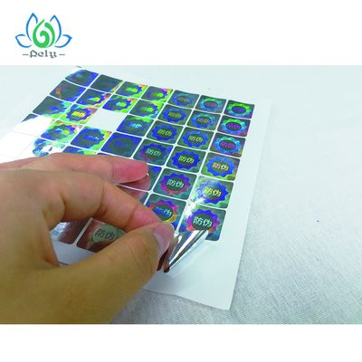 Labels de code barres inaltérables argentés d'Anticounterfeiting Goil 3D