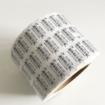 Labels de code barres faits sur commande de haut supermarché blanc adhésif de couleur