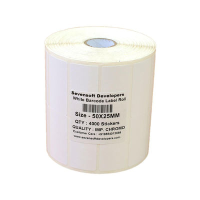 Labels de code barres faits sur commande de haut supermarché blanc adhésif de couleur