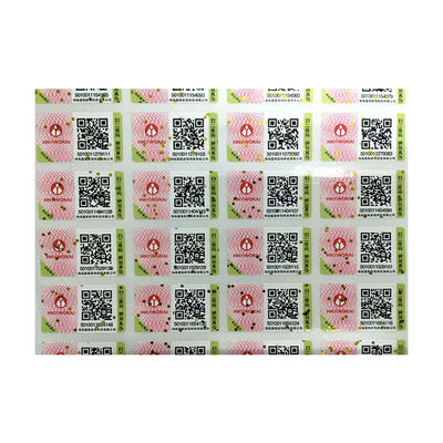 Labels de code barres faits sur commande de estampillage chauds d'écran en soie en petit pain ou en feuille