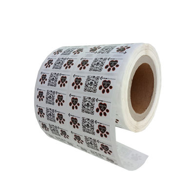 Labels de code barres faits sur commande de impression UV de BOPP dans des Rolls, labels imperméables de code de QR