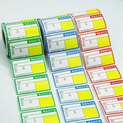 Étiquettes flexographiques d'étagère de label d'étagère de supermarché de CMYK pour des épiceries