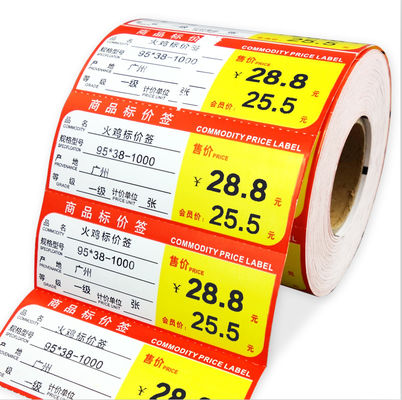 Autocollants vides au détail des prix des labels d'étagère de supermarché CMYK