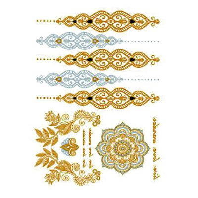 Imperméabilisez l'autocollant non toxique de tatouage de corps de feuille d'or pour des dames