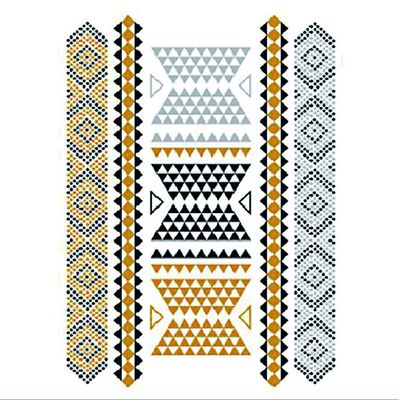 Autocollant de tatouage de corps de feuille d'or