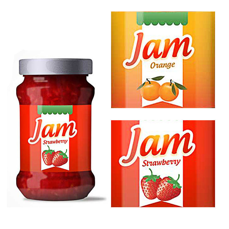 étiquette adhésive de produit de timbre d'or de label de bouteille faite sur commande imperméable d'autocollants empaquetant les labels bon marché d'emballage alimentaire