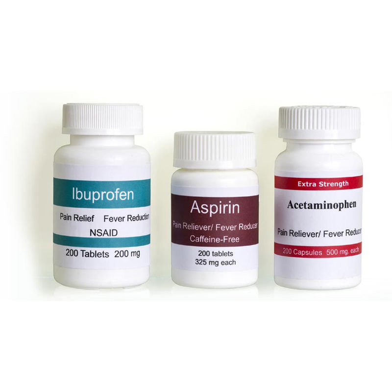 Étiquettes de mise en garde imperméables de médicament de couleur de Pantone, étiquette de mise en garde d'Aspirin