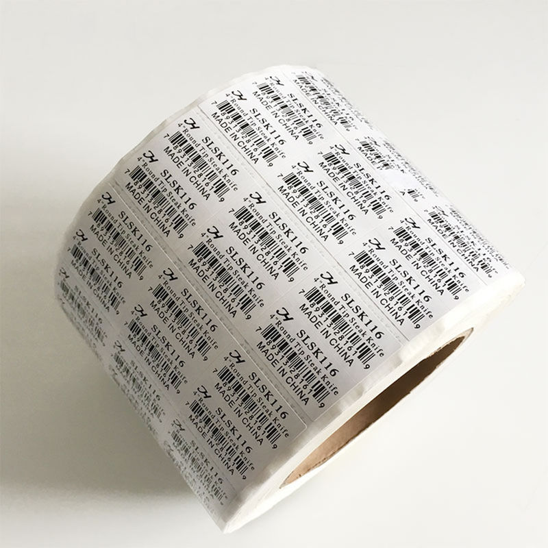 Labels de code barres faits sur commande de haut supermarché blanc adhésif de couleur