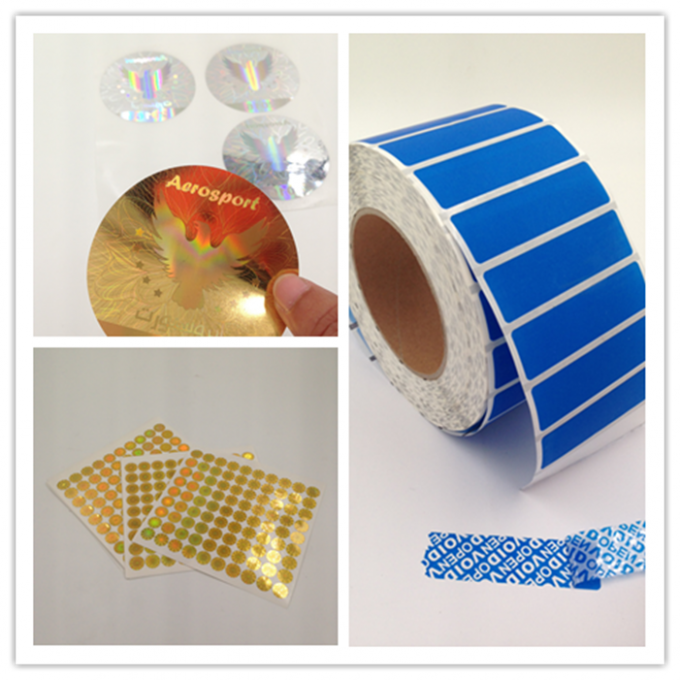 La coutume a imprimé l'or auto-adhésif/label chaud argenté de papier d'aluminium de timbre